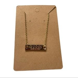 Gold Gucci zipper necklace